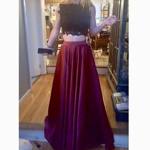 Black and Red Prom Dress